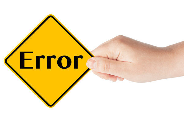 Error sign with hand