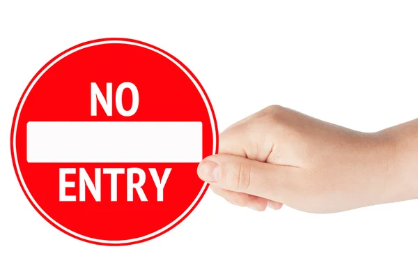 No Entry with hand — Stock Photo, Image