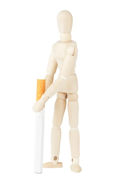 Dummy with cigarette — Stock Photo, Image