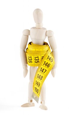 Dummy with measuring tape clipart