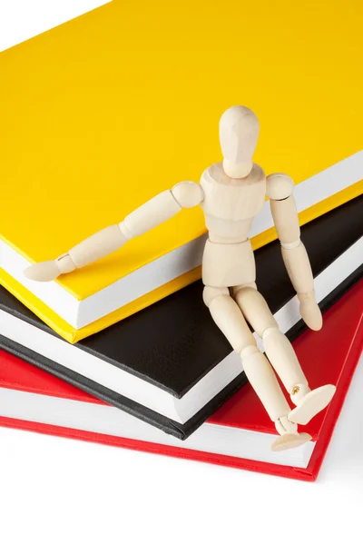 Dummy with the books — Stock Photo, Image