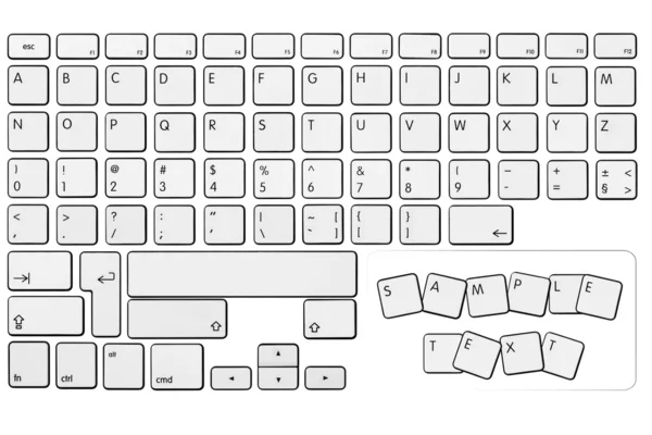 Abgeschnittene Tastatur-Tasten — Stockfoto