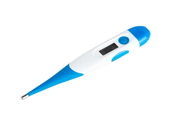 Mavi dijital termometre — Stok fotoğraf