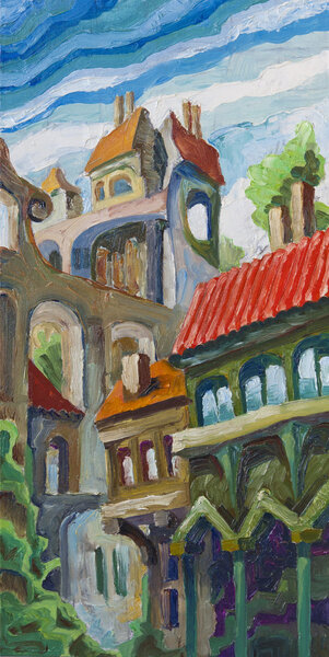 Здания под виадуком
