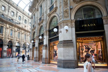 Prada store in Milan clipart
