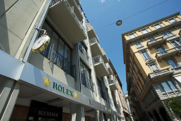 Rolex shop in Lugano Swiss — Stock Photo, Image