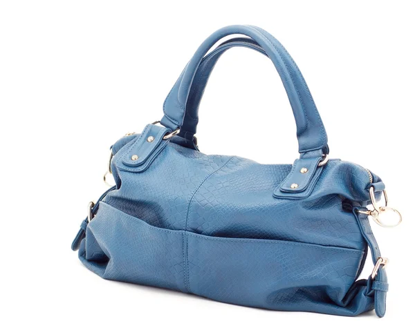 Beautiful elegant ladies handbag blue — Stock Photo, Image