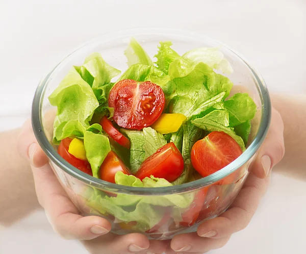 Coppa di insalata vegetariana vegetale — Foto Stock