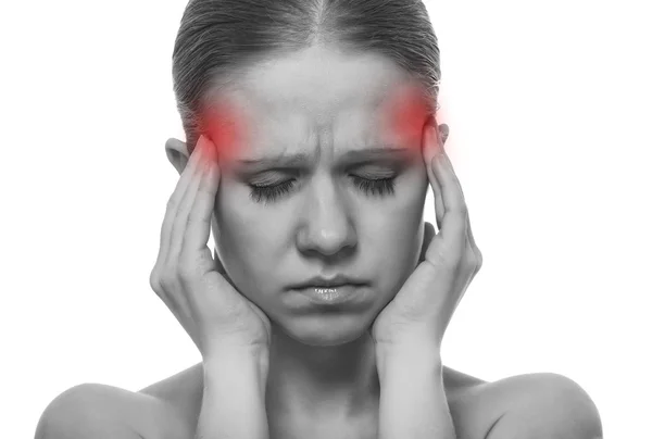 Femme ayant une migraine — Photo