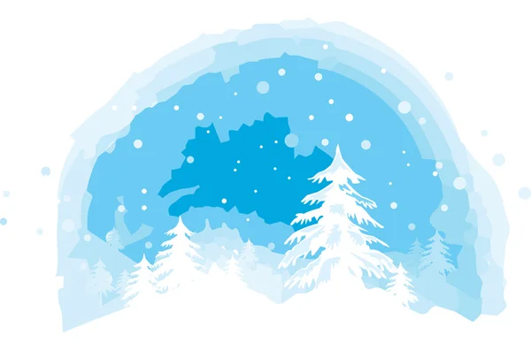 Vue d'hiver — Image vectorielle