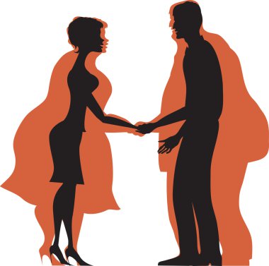 Dieting couple clipart