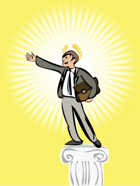 Sucessfull businessman clipart