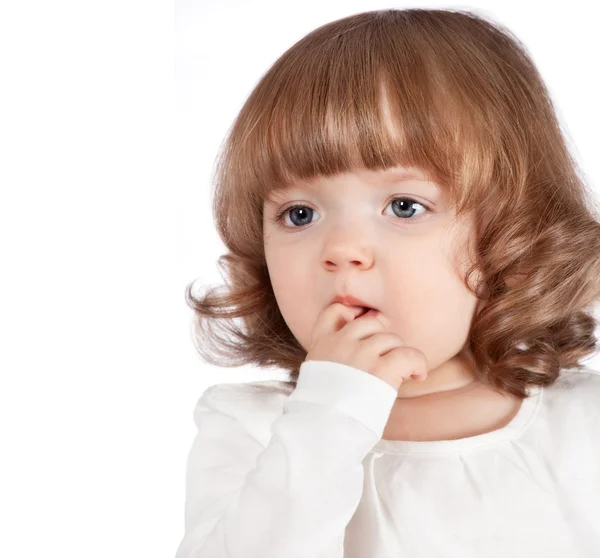Portrait of a beautiful little girl,isolated — Stock Photo, Image