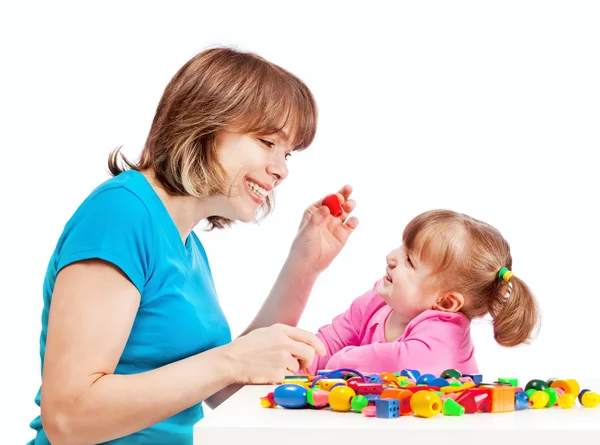 Mamma gioca con sua figlia — Foto Stock