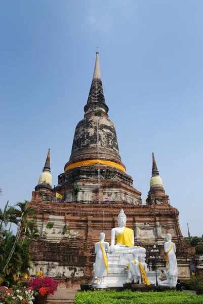 Wat Yai Chai Mongkol (Mongkhon) in Ayutthaya. — Stock Photo, Image