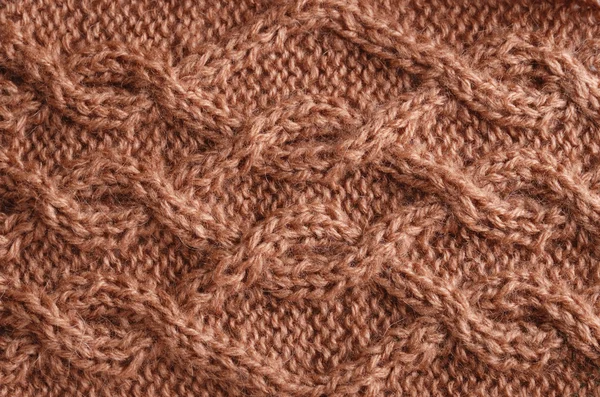 Close-up de tecido de malha com tracery levantado — Fotografia de Stock