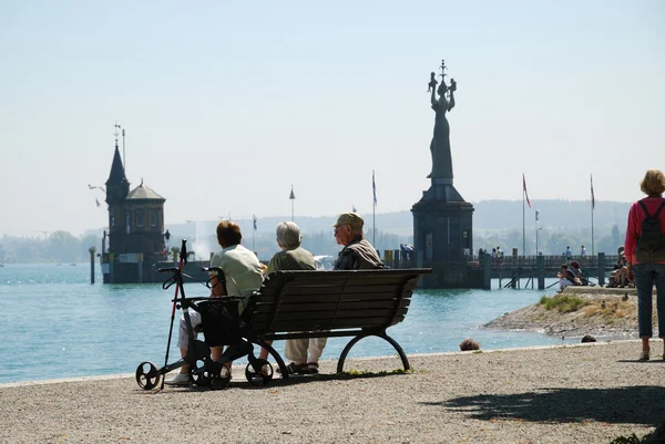 Favoriete rustplaats in Konstanz. — Stockfoto