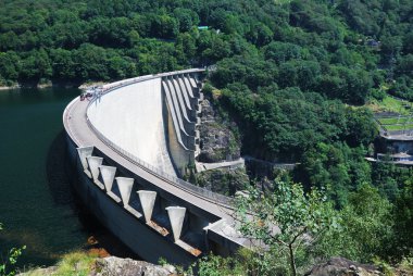 Verzasca dam near Locarno, Switzerland. clipart