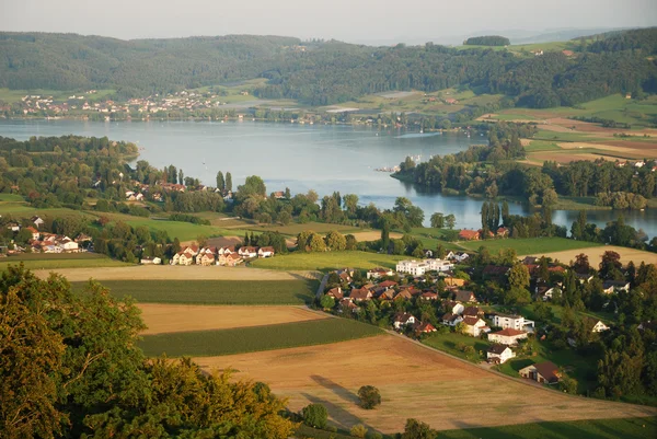 stock image Outskirts of Stein am Rhein from above.