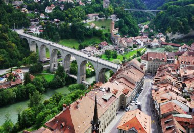 View of Fribourg from above clipart