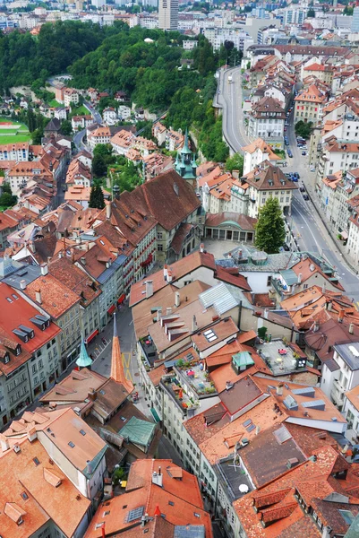 Old city of Fribourg from above. — Stock Photo, Image
