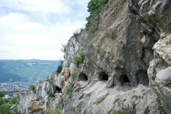 As cavernas de Mandrin sobre Grenoble Imagens Royalty-Free