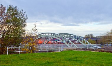 A water bridge over the river clipart