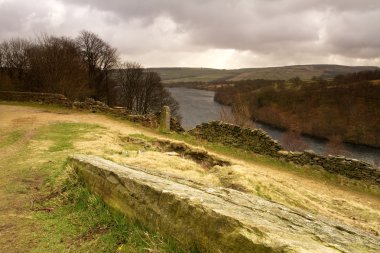 A view across Digley reservior clipart