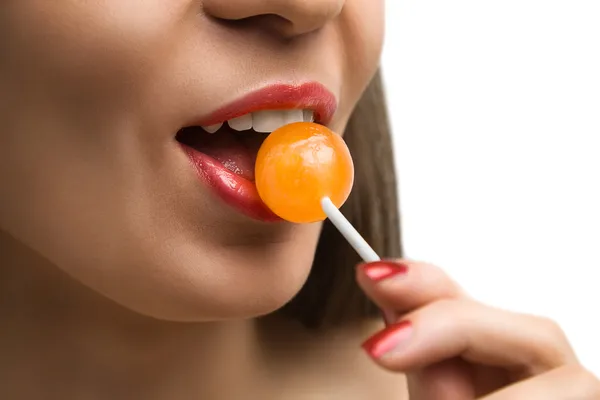 Girl and lollypop-1 — Stock Photo, Image