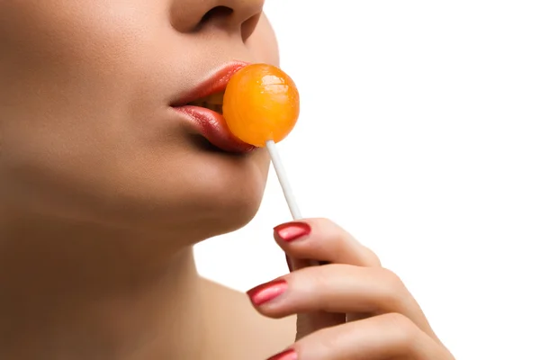 Girl and lollypop-2 — Stock Photo, Image