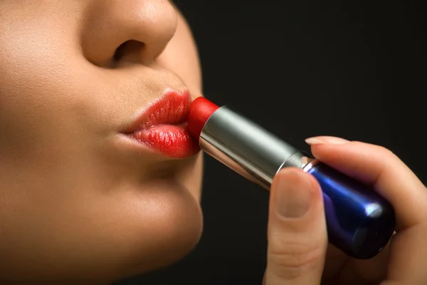 Lippen en lippenstift-1 — Stockfoto