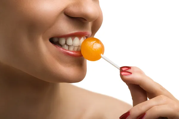 Girl and lollypop-4 Stock Photo