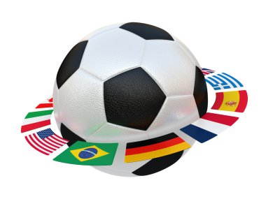 Football with flags clipart