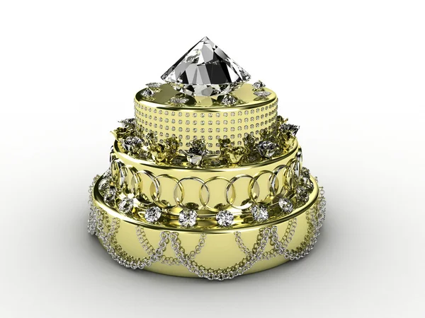 Kuchen aus Schmuck — Stockfoto