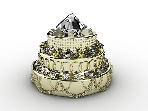Torta de jóias — Fotografia de Stock