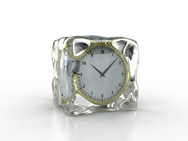 Eingefrorene Uhr — Stockfoto