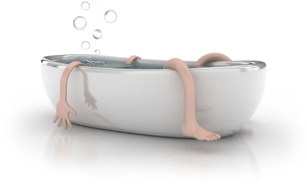 O banho — Fotografia de Stock