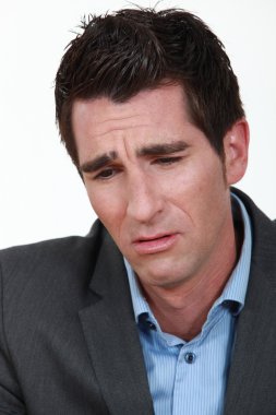 Businessman crying clipart