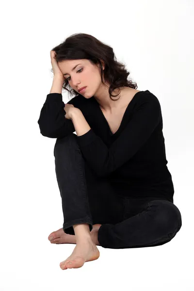 A depressed woman — Stock Photo, Image