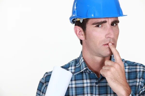 Confused architect — Stock Photo, Image