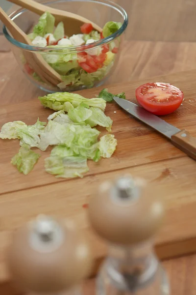 Salada recém-preparada — Fotografia de Stock