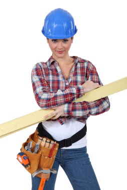 Female carpenter clipart