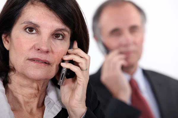 Old person on the phone — Stock Photo, Image