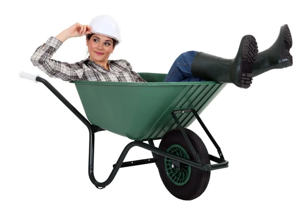Women in cart — Stock Photo, Image