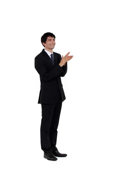 Empresários homem aplaudindo — Fotografia de Stock