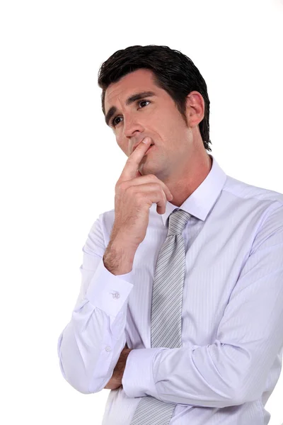 Businessman deep in thought — Stock Photo, Image
