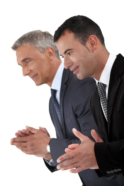 Two businessmen applauding — Stock Photo, Image