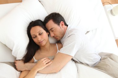 Sleeping couple clipart