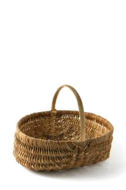 Empty wicker basket clipart