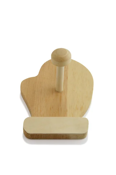 Holzstift zum Aufhängen von Ofenhandschuhen — Stockfoto